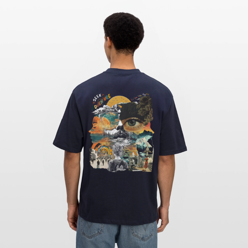 Shahzada, Kassetten, 1st | Breezy, Oversized Unisex T-Shirt - Navy