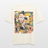 Vaelthar, Blumen, 1st | Essential, Relaxed Fit Unisex Bio T-Shirt - Naturweiß 