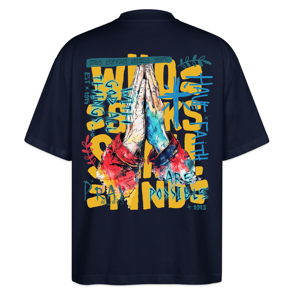 Perseus, Beten, 1st | Blaster, Oversize Bio T-Shirt, Unisex - Navy