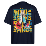 Perseus, Beten, 1st | Blaster, Oversize Bio T-Shirt, Unisex - Navy