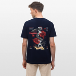 Hephani, Schlange, 1st | Essential, Relaxed Fit Unisex Bio T-Shirt - Navy