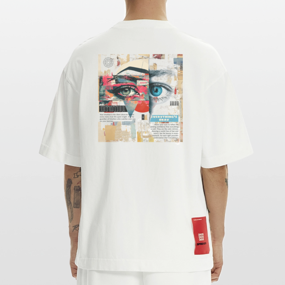 Marsyros, Augen, 1st | Heve, Heavyweight Oversized Bio T-Shirt, Unisex - OFF WHITE
