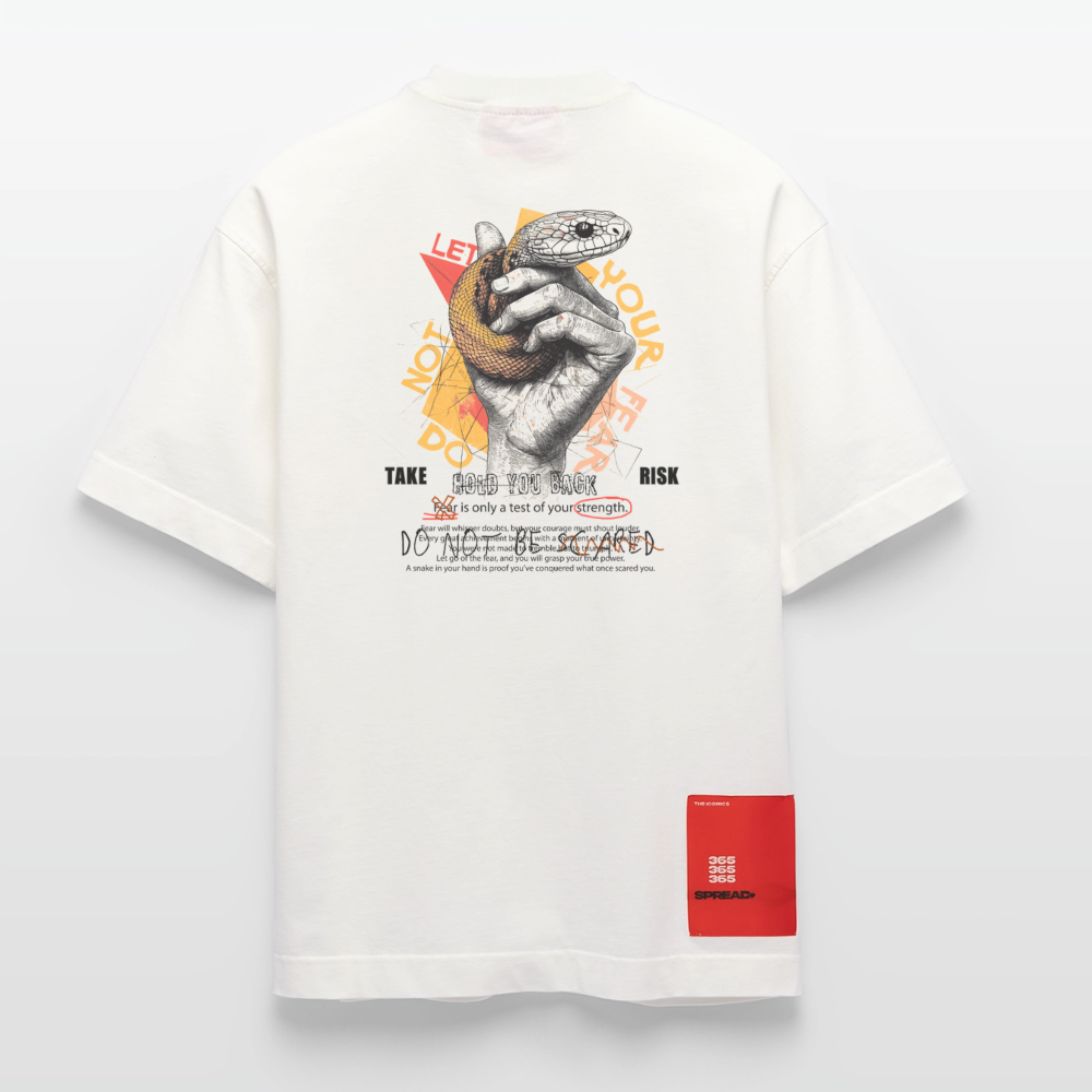 Eldamar, Schlange, 1st | Heve, Heavyweight Oversized Bio T-Shirt, Unisex - OFF WHITE