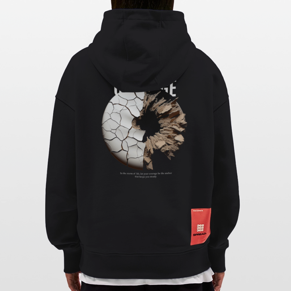 Şêwqî, Donut, 1st | Heavyweight Oversized Bio Hoodie, Unisex - SOLID BLACK