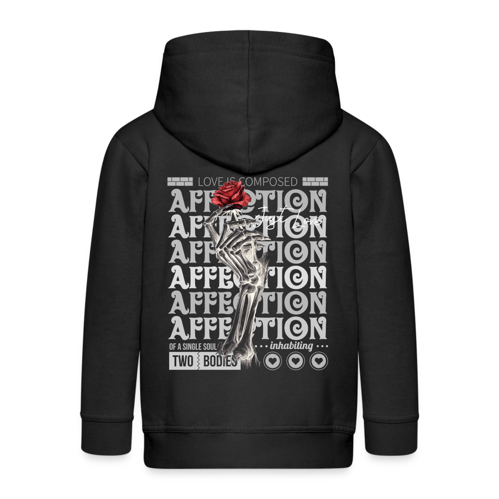 Zeusun, Rose, 1st | Kinder Zip Hoodie - Schwarz