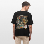 Huitzilopochtli, Gesichter, 1st | Blaster, Oversize Bio T-Shirt, Unisex - Schwarz