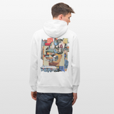 Seraphion, Gesichter, 1st | Cruiser, Unisex Bio-Hoodie - Weiß
