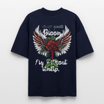 Amaterasu , Engelsflügel, 1st | Blaster, Oversize Bio T-Shirt, Unisex - Navy