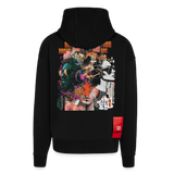 Qareen, Sonnenbrille, 1st | Heavyweight Oversized Bio Zip Hoodie, Unisex - SOLID BLACK
