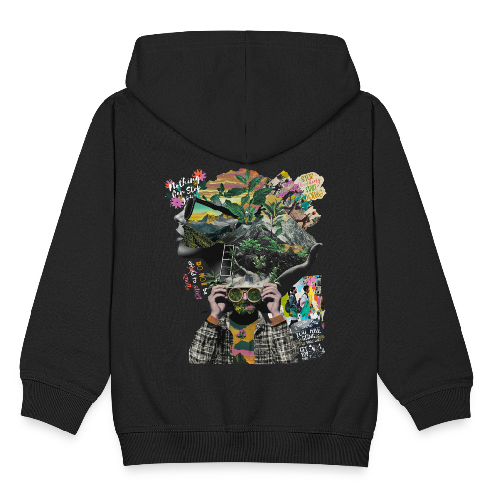 Oceani, Berge, 1st | Kinder Zip Hoodie - Schwarz