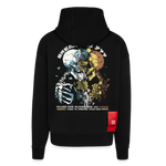 Fujin, Totenkopf, 1st | Heavyweight Oversized Bio Zip Hoodie, Unisex - SOLID BLACK