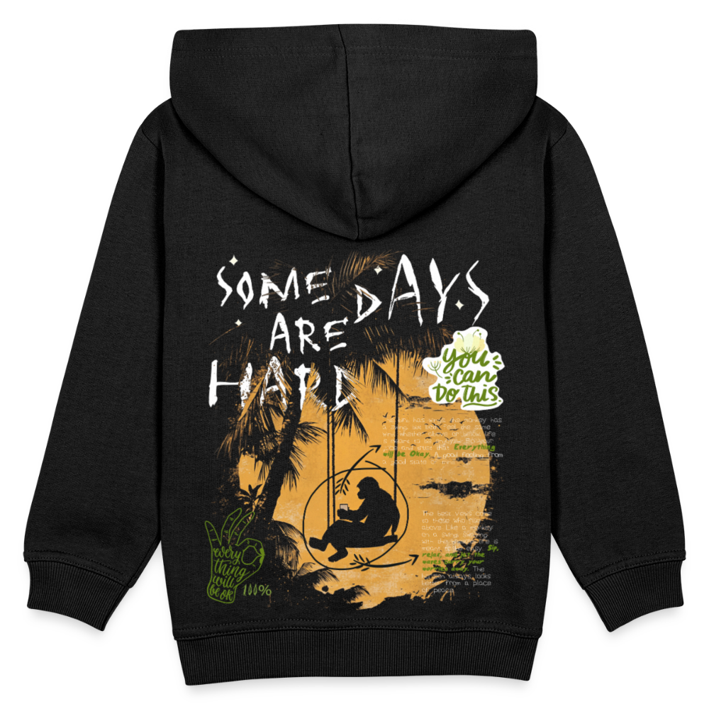 Amphionan, Palmen, 1st | Kinder Hoodie - Schwarz