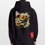 Daeva, Avocado, 1st | Heavyweight Oversized Bio Hoodie, Unisex - SOLID BLACK