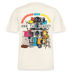 Zarethor, Kamera, 1st | Essential, Relaxed Fit Unisex Bio T-Shirt - Naturweiß 