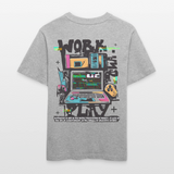Aetherion, Laptop, 1st | Essential, Relaxed Fit Unisex Bio T-Shirt - Grau meliert