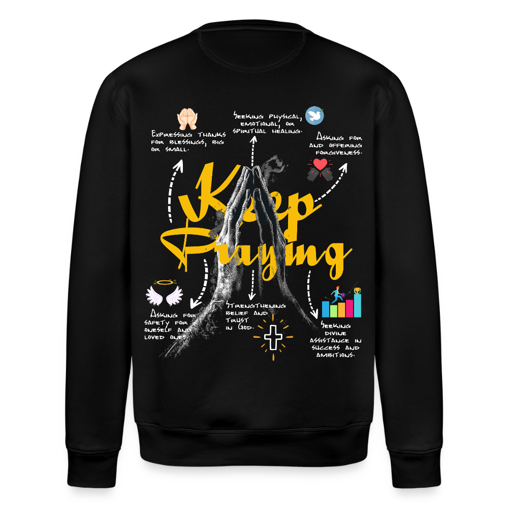Maian, Beten, 1st | Roller, Unisex Bio-Sweatshirt - Schwarz