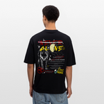 Diony, Wolf, 1st | Breezy, Oversized Unisex T-Shirt - Schwarz
