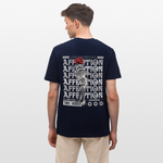 Zeusun, Rose, 1st | Essential, Relaxed Fit Unisex Bio T-Shirt - Navy