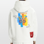 Nebularis, Schmetterling, 1st | Heavyweight Oversized Bio Hoodie, Unisex - OFF WHITE