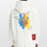 Nebularis, Schmetterling, 1st | Heavyweight Oversized Bio Hoodie, Unisex - OFF WHITE