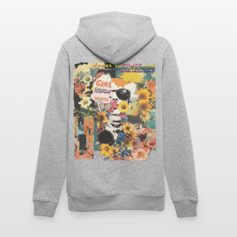 Vaelthar, Blumen, 1st | Cruiser, Unisex Bio-Hoodie - Grau meliert