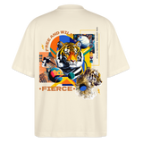 Kepleris, Tiger, 1st | Blaster, Oversize Bio T-Shirt, Unisex - Weißgrau