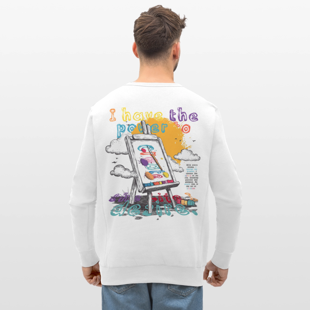 Noctharius, Malen, 1st | Roller, Unisex Bio-Sweatshirt - Weiß