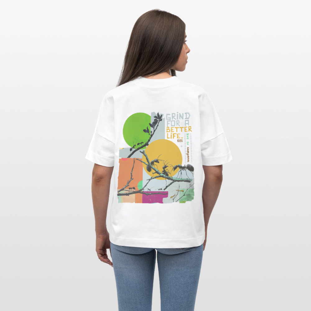 Draganis, Ameisen, 1st | Blaster, Oversize Bio T-Shirt, Unisex - Weiß