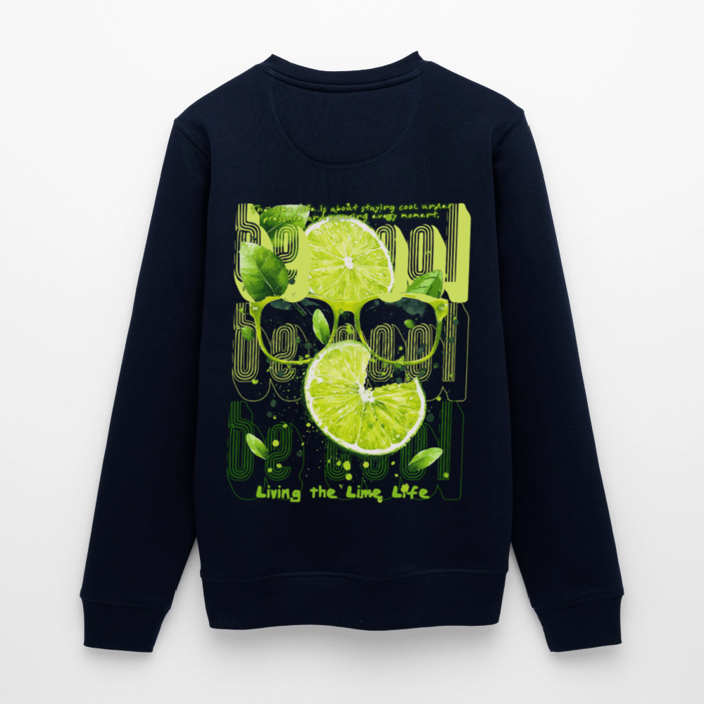 Kali, Limette, 1st | Roller, Unisex Bio-Sweatshirt - Navy