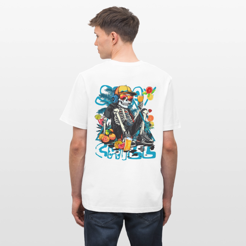 Calveron, Skelet, 1st | Essential, Relaxed Fit Unisex Bio T-Shirt - Weiß