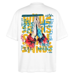 Perseus2, Beten, 1st | Blaster, Oversize Bio T-Shirt, Unisex - Weiß