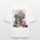 Zephiron2, Schloss, 1st | Blaster, Oversize Bio T-Shirt, Unisex - Weiß