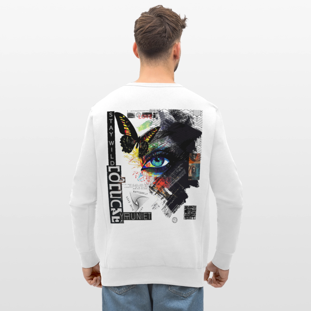 Eldorwyn, Auge, 1st | Roller, Unisex Bio-Sweatshirt - Weiß