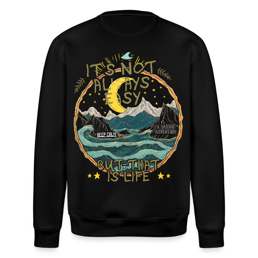 Izanami, Berge, 1st | Roller, Unisex Bio-Sweatshirt - Schwarz
