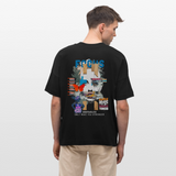 Nerthus, Gesicht, 1st | Blaster, Oversize Bio T-Shirt, Unisex - Schwarz