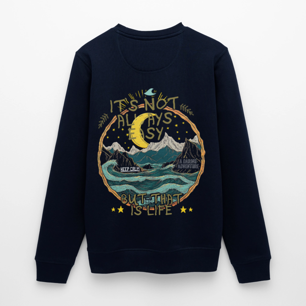 Izanami, Berge, 1st | Roller, Unisex Bio-Sweatshirt - Navy