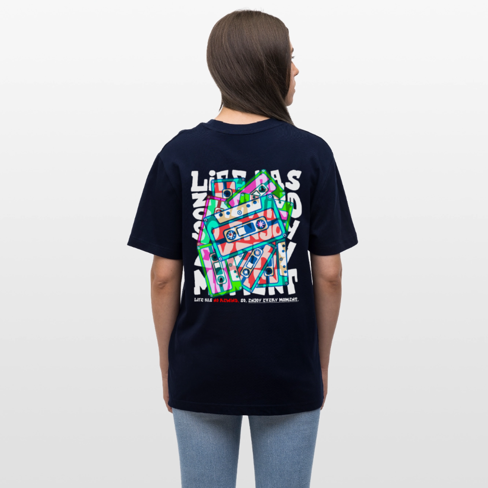 Raijin, Kassetten, 1st | Essential, Relaxed Fit Unisex Bio T-Shirt - Navy
