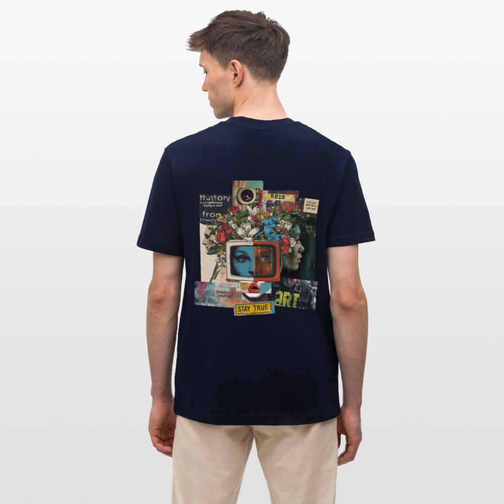 Baranê, Fernseher, 1st | Essential, Relaxed Fit Unisex Bio T-Shirt - Navy