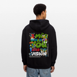 Thesean, Pinsel, 1st | Freshhood, Oversized Unisex Hoodie - Schwarz