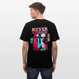 Tenjin, Alpaka, 1st | Essential, Relaxed Fit Unisex Bio T-Shirt - Schwarz