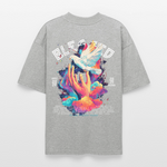 Posei, Taube, 1st | Blaster, Oversize Bio T-Shirt, Unisex - Grau meliert
