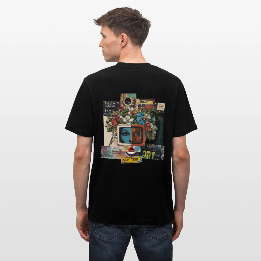 Baranê, Fernseher, 1st | Essential, Relaxed Fit Unisex Bio T-Shirt - Schwarz