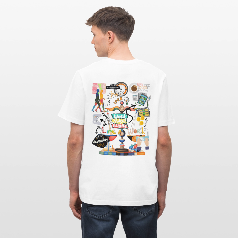 Nytheris, Waage, 1st | Essential, Relaxed Fit Unisex Bio T-Shirt - Weiß