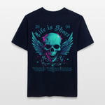 Bishamonten, Totenkopf, 1st | Essential, Relaxed Fit Unisex Bio T-Shirt - Navy