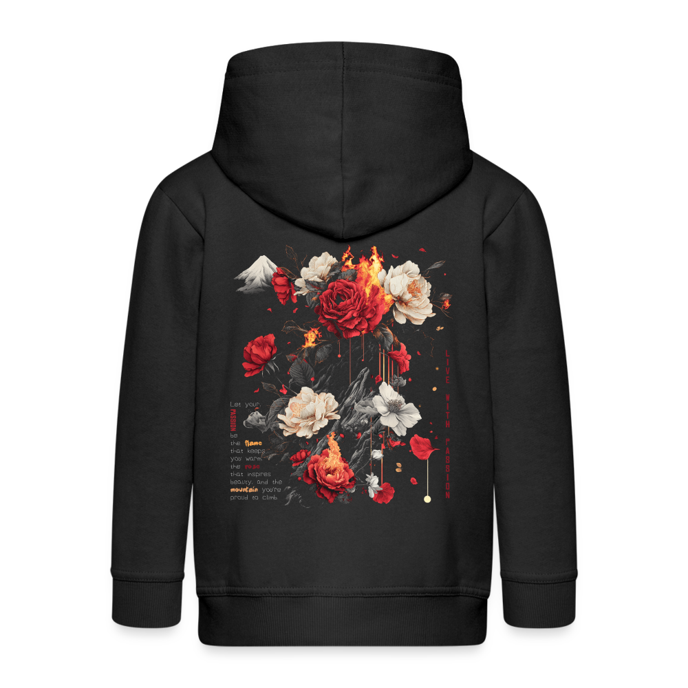 Manannan, Rose, 1st | Kinder Zip Hoodie - Schwarz