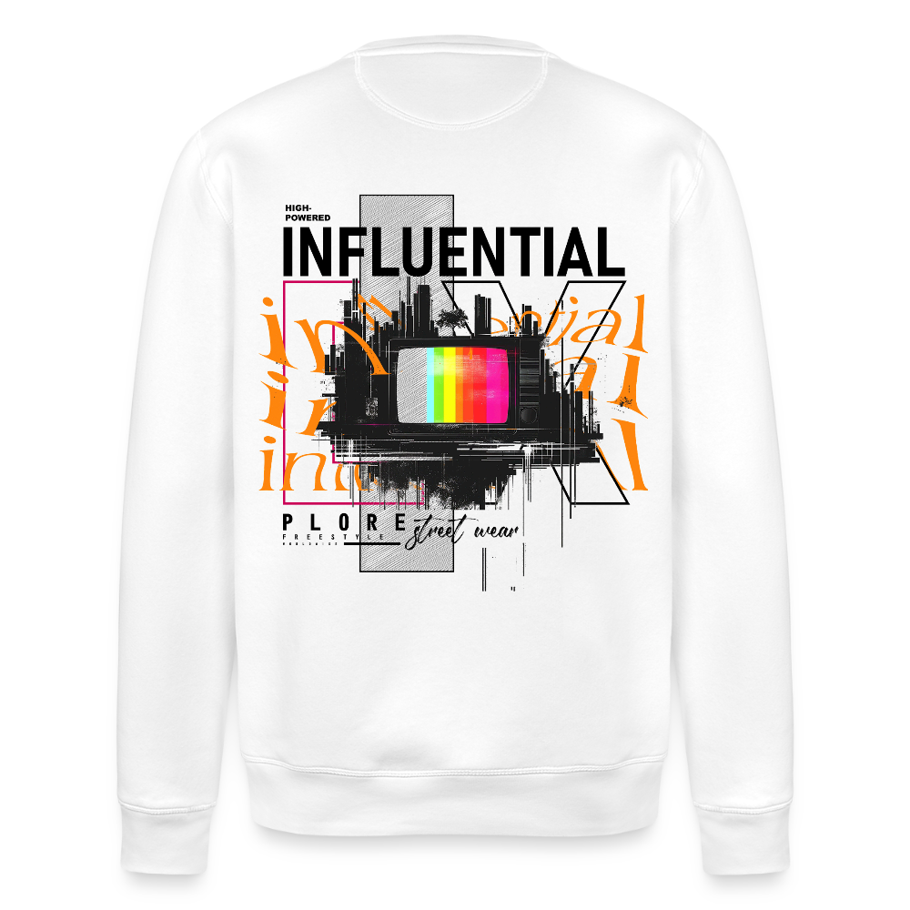 Flamethar, Fernseher, 1st | Roller, Unisex Bio-Sweatshirt - Weiß