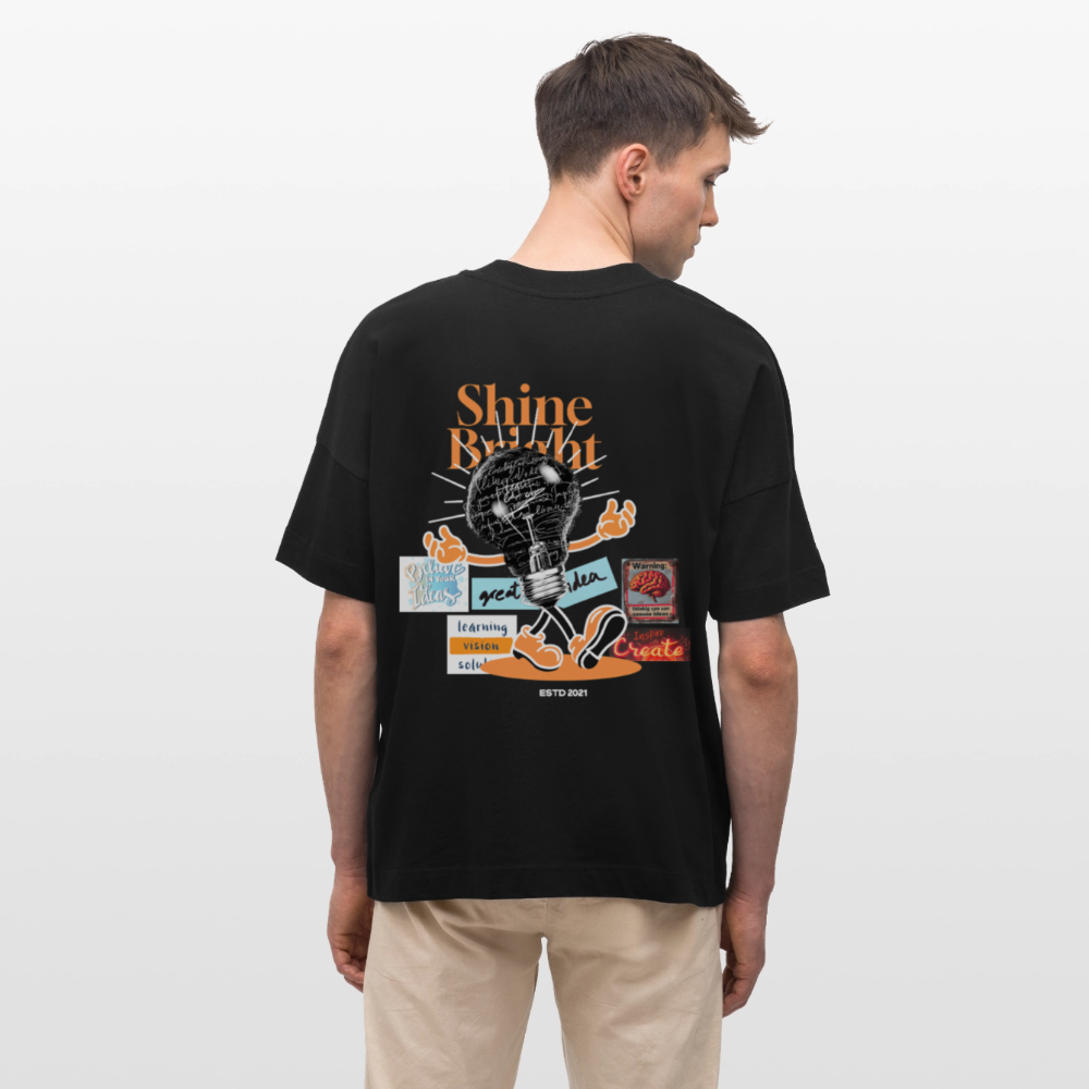 Gulperî, Glühbirne, 1st | Blaster, Oversize Bio T-Shirt, Unisex - Schwarz
