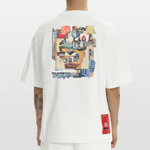 Seraphion, Gesichter, 1st | Heve, Heavyweight Oversized Bio T-Shirt, Unisex - OFF WHITE