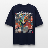 Nezha, Drache, 1st | Blaster, Oversize Bio T-Shirt, Unisex - Navy