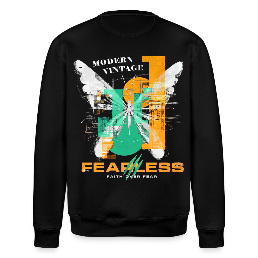 Azazîl, Schmetterling, 1st | Roller, Unisex Bio-Sweatshirt - Schwarz